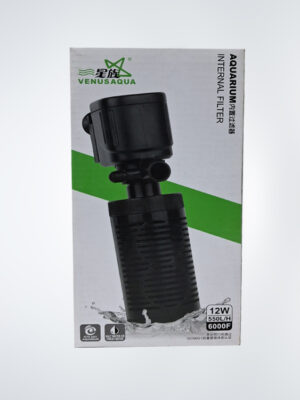 Venusaqua Aquarium Internal Filter 12W – efficient filtration system for aquariums, ensuring clean and clear water, available at the best aquarium shop near you in Kukatpally, Hyderabad.