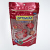 Optimum Cichlid for All Cichlid Fish Quick Red in a resealable package, formulated to provide premium nutrition, promote vibrant colors, and support healthy growth for all cichlid species.